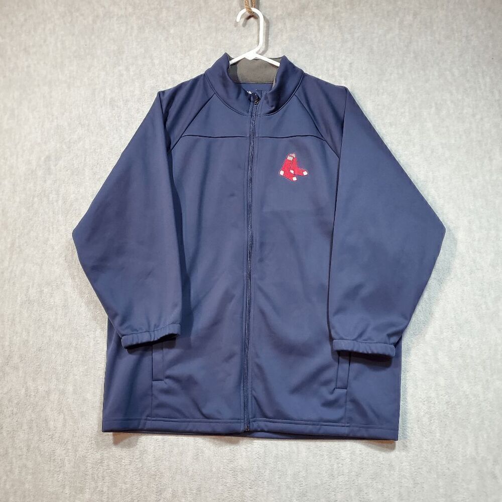 Boston Red Sox Jacket Mens XL Blue Fleece Antigua MLB Baseball Sports Full Zip